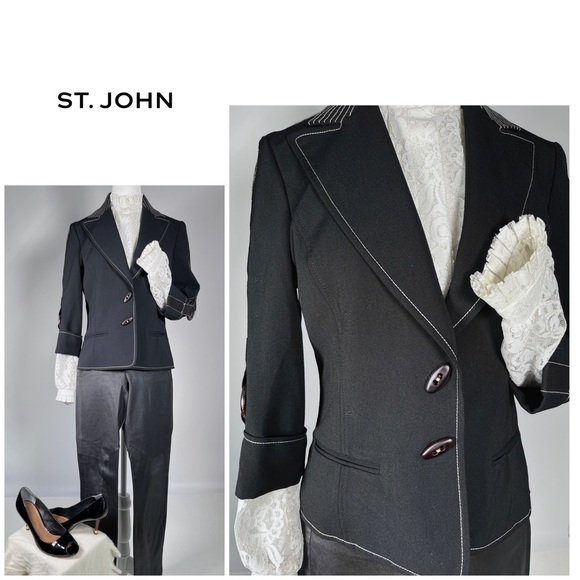 ST. JOHN sport 3/4 sleeve jacket P - Picture 5 of 16